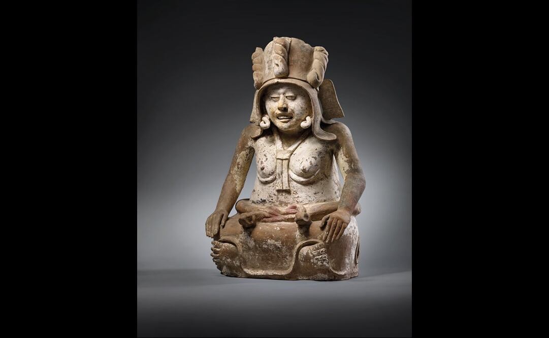La escultura de Cihuateótl, Diosa de la Fertilidad, está valuada entre los 600 mil y 900 mil euros, es la de estimación más alta. Foto: CHRISTIE'S
