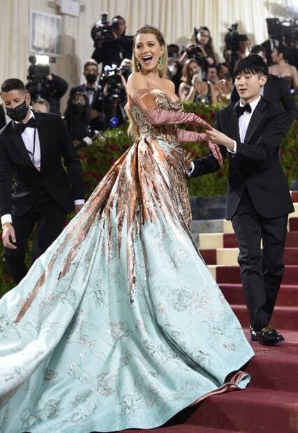 Met Gala 2022. Iconos de la arquitectura de Nueva York, en el vestido de Blake Lively