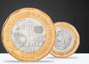 Mexico’s new MXN $20 coin commemorates the foundation of Veracruz