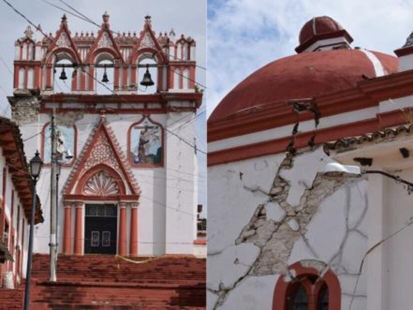 Resguardan feligreses Templo del Calvario tras sismo en Chiapas
