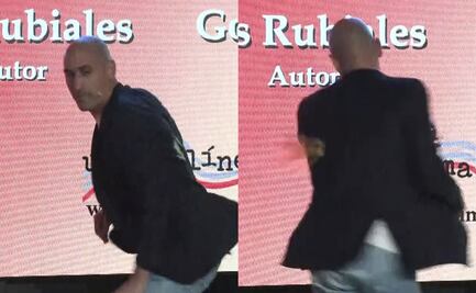 Hombre lanza huevos a Luis Rubiales durante presentación de su libro