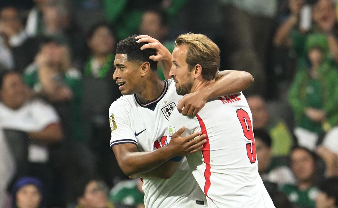 Jude Bellingham y Harry Kane en festejo de gol con la selección de Inglaterra, durante el Mundial de 2026 - Foto: AFP