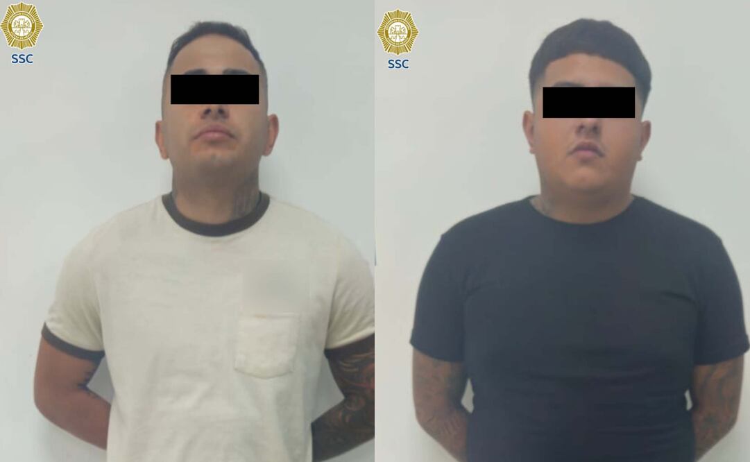 Detienes a Alejandro "N" y Jesus "N". Foto: Especial.