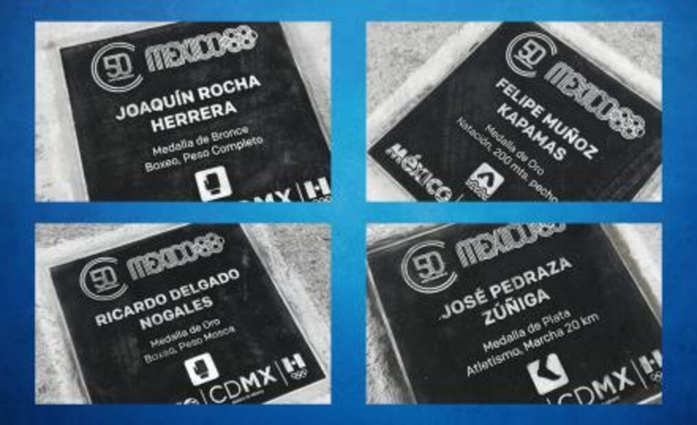 Inauguran plaza de medallistas olímpicos de México 68