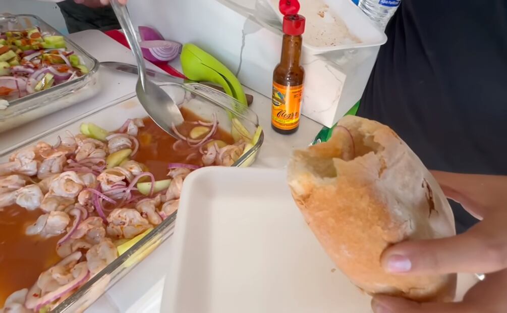 Torta de aguachile. Foto: Patrón Neto / YouTube
