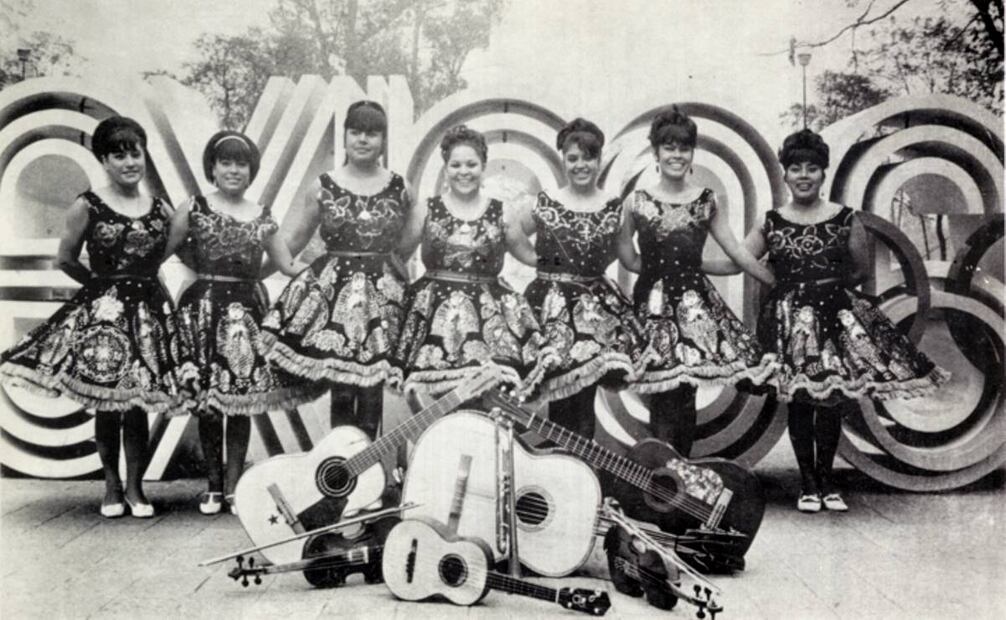 Este mariachi femenil mexicano se presentó en la inauguración de los Juegos olímpicos de México 68. Colección Particular, cortesía.