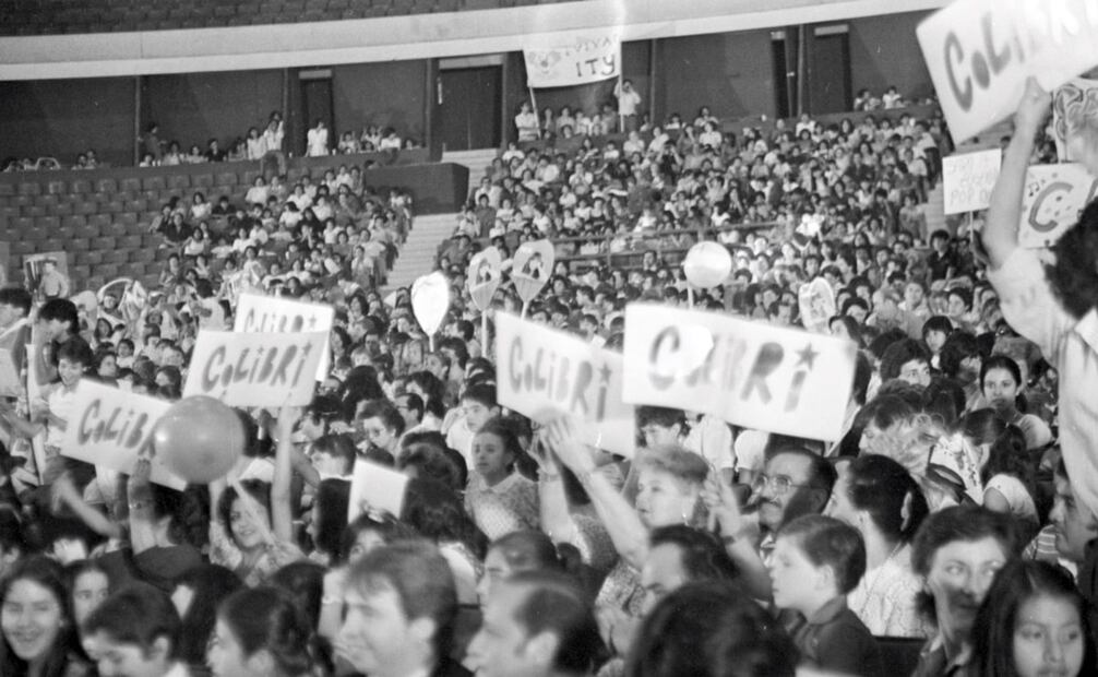 Final de Juguemos a Cantar 1983 en el Auditorio Nacional; fue la única edición que salió de los estudios de Televisa y no llenó el recinto. Foto: Archivo EL UNIVERSAL.