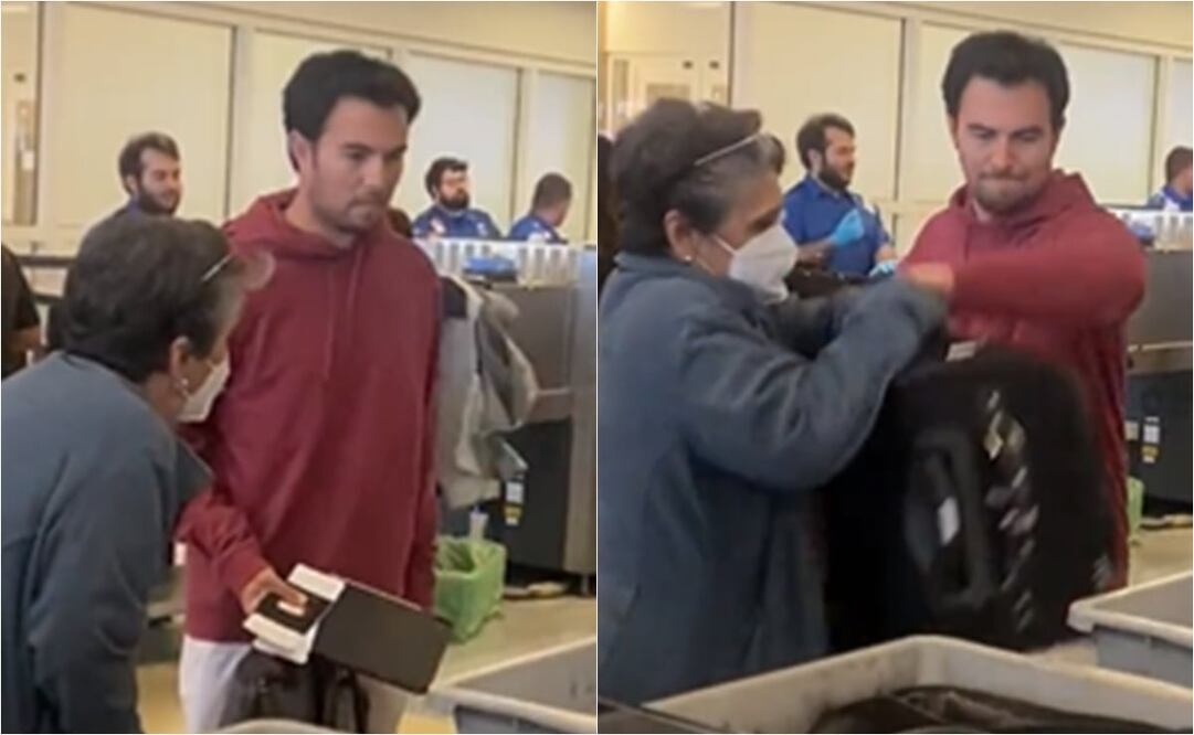 VIDEO: Checo Pérez ayuda a abuelita con su pesada maleta en el aeropuerto / FOTO: ESPECIAL
