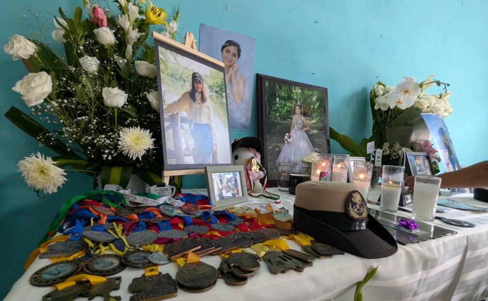 Así despiden en Veracruz a América Yamilet, cadete fallecida durante accidente (19/05/2025). Foto: EL UNIVERSAL / Patricia Morales