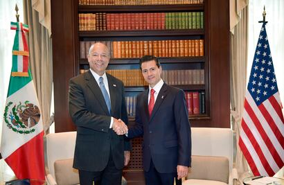 Peña se reúne con Jeh Johnson, secretario de Seguridad Interna de EU