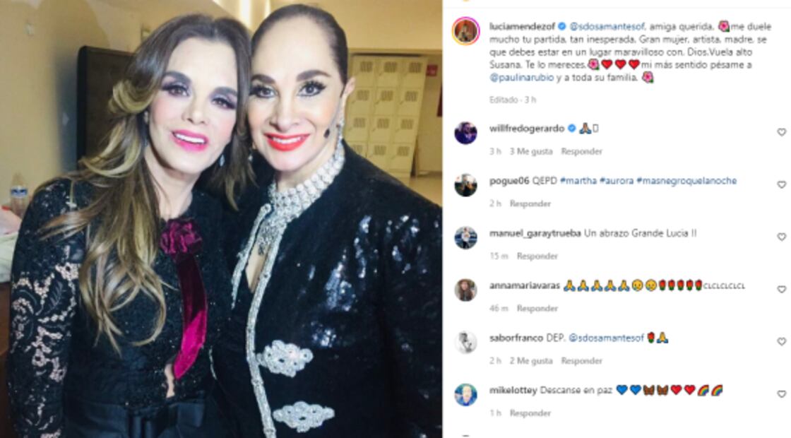 Famosos despiden a Susana Dosamantes