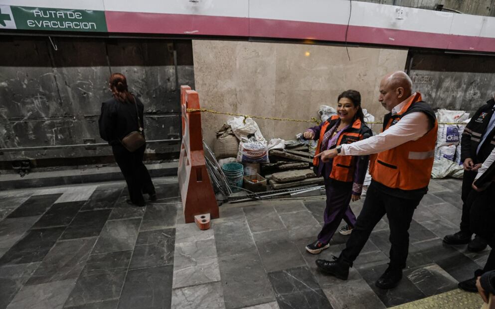 La jefa de gobierno, Clara Brugada,  anunció que para finales de marzo se espera la reapertura de cuatro estaciones más de la línea 1 del Metro. Foto: Gabriel Pano/EL UNIVERSAL