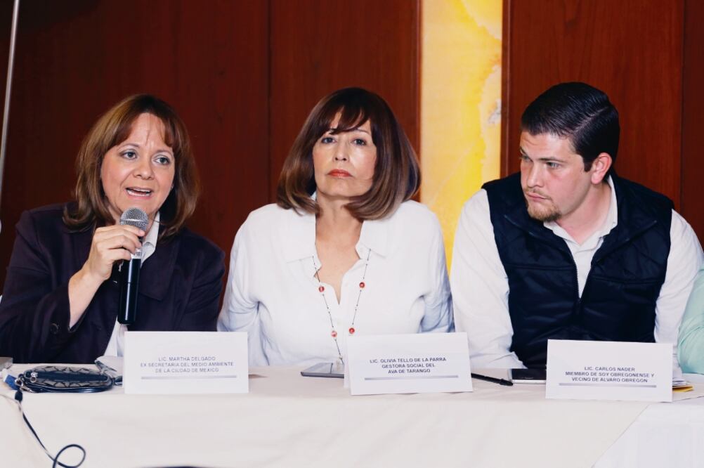 Martha Delgado afirma que en las Barrancas de Tarango se impulsa la construcción de viviendas e infraestructura urbana. (BERENICE FREGOSO. EL UNIVERSAL)