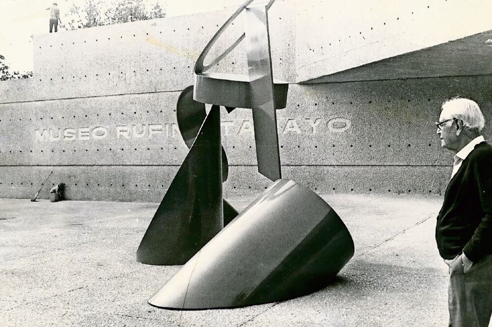 El pintor Rufino Tamayo, en el recinto que lleva su nombre, creado en 1981 (ARCHIVO EL UNIVERSAL)