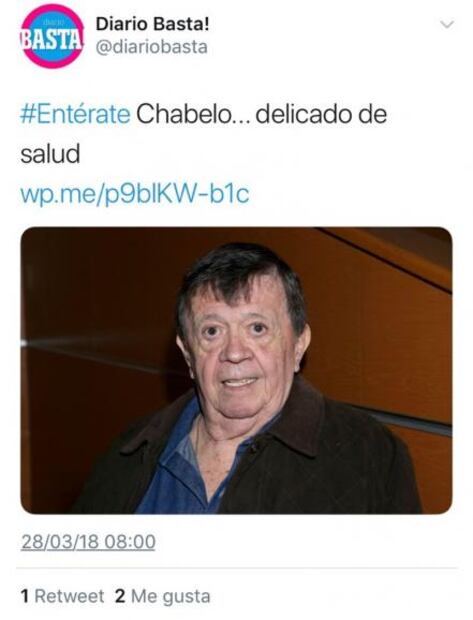 Chabelo no está grave #FakeNewsDelDía