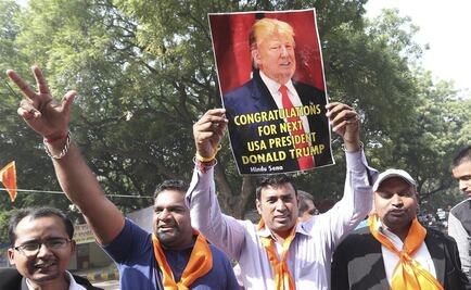 Ultraderechistas de la India festejan triunfo del "rey del mundo" Trump