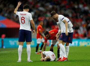 Luke Shaw estable tras aparatosa lesión ante España