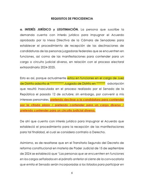 Un juez de Distrito cuya adscripción resultó insaculada en la tómbola del Senado, envió un escrito en el que declina participar e impugna el proceso. Además, los juzgadores afectados advierten que el procedimiento (rifa) de la Cámara Alta para seleccionar los cargos de titulares en Tribunales Colegiados de Circuito y Juzgados de Distrito, y la convocatoria general emitida por la Cámara Alta, está impugnada ante el TEPJF por presentar diversas inconsistencias y deficiencias que no dan certeza.