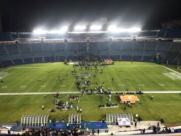 El estadio Azul, en pésimas condiciones