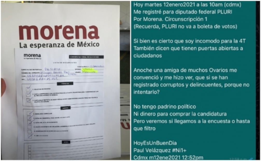 Youtuber que deseó balearan a reportera se registra como candidato a diputado por Morena