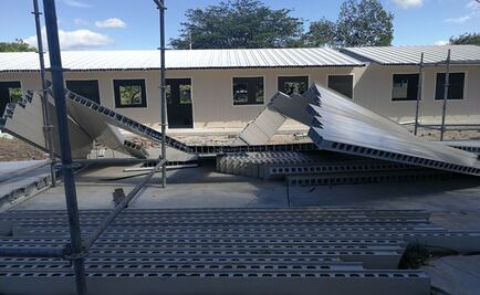 Viento intenso derrumba aulas provisionales en el Istmo 