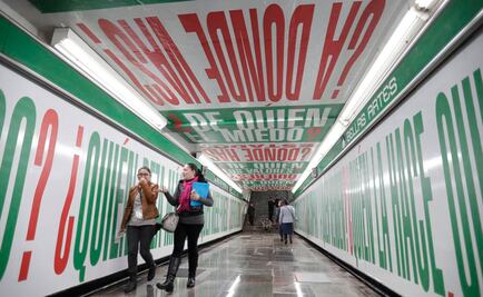 Cubren Metro Bellas Artes con intervención artística