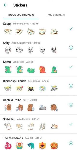 Activa los nuevos stickers de WhatsApp
