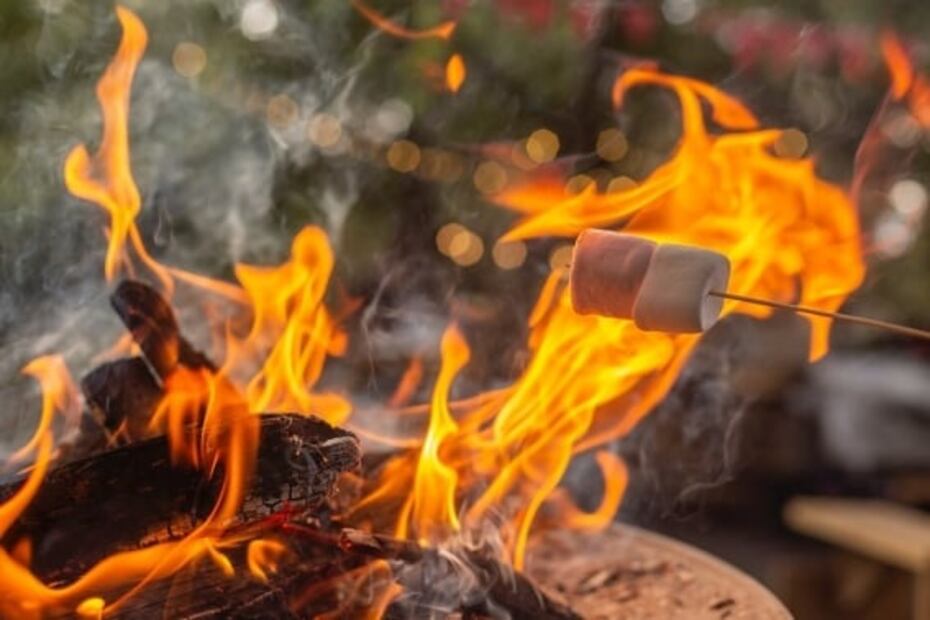 Navidad, pizza y fogata en un restaurante al aire libre en el Ajusco 