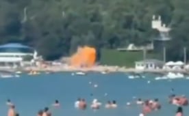 VIDEO: Dron derribado cae en playa rusa; explosión deja siete muertos y decenas de heridos