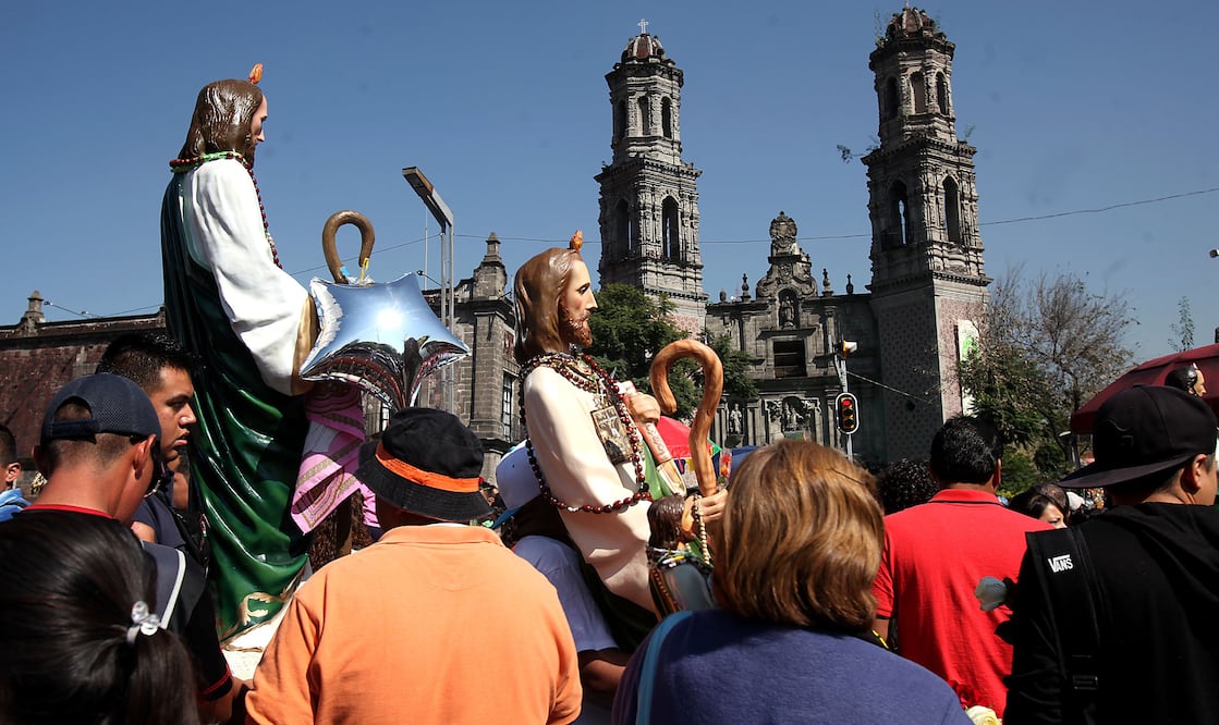En la iglesia de San Hipólito el día 28 de cada mes arriaban numerosos feligreses para conmemorar a San Judas Tadeo.(Fotografía: Archivo)