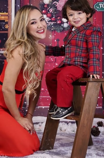 Sherlyn González celebra la Navidad con tiernas fotografías junto a su hijo André y enloquece a sus fans 