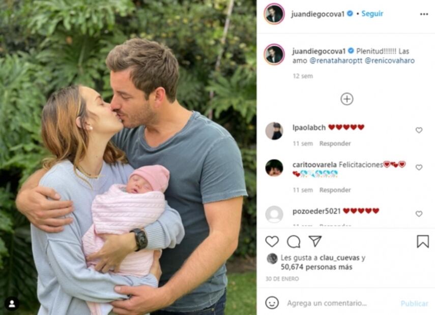 Novia de Juan Diego Covarrubias da positivo a Covid un día antes de dar a luz 