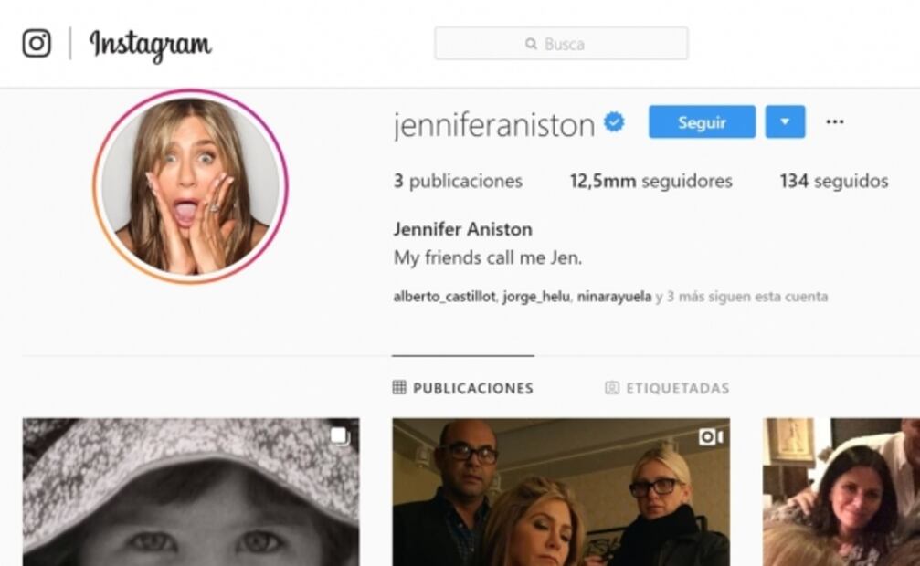 Jennifer Aniston bate un récord Guinness en Instagram
