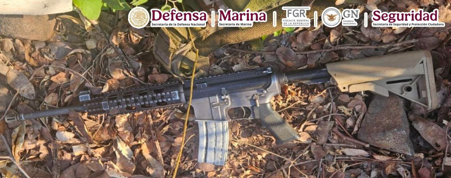 Arma asegurada en Michoacán. Foto: Especial