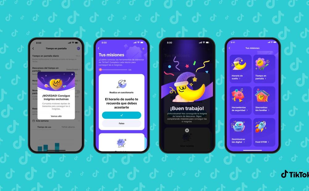 TikTok lanza nuevas funciones para adolescentes y creadores. Imagen: cortesía