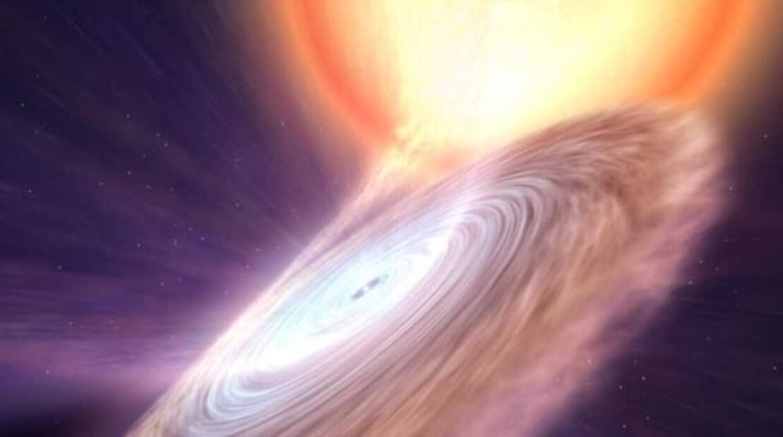 Esta es la estrella de neutrones que devora material de sus semejantes 