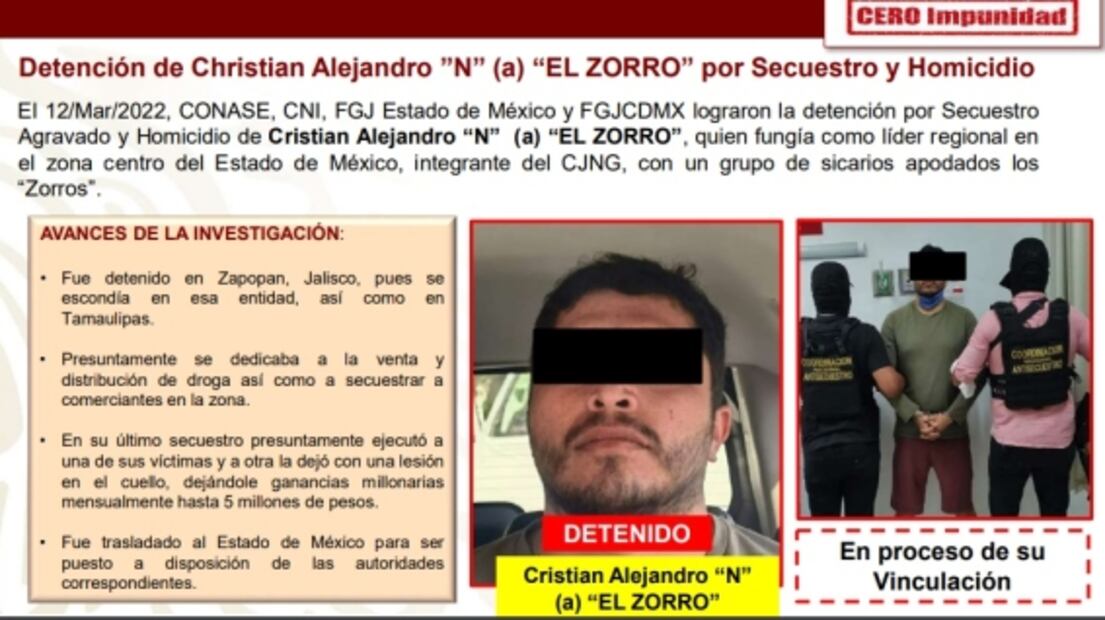 Así fueron las detenciones de "El Contador", "El Zorro", "El Chaparrito", "El Huevo" y "El Bin Laden"