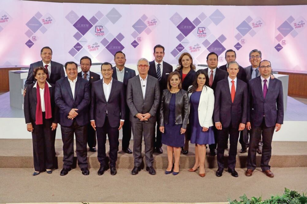 Los temas que se abordaron en el primer debate entre los contendientes a la gubernatura mexiquense fueron seguridad pública, desarrollo social y corrupción (IEEM)