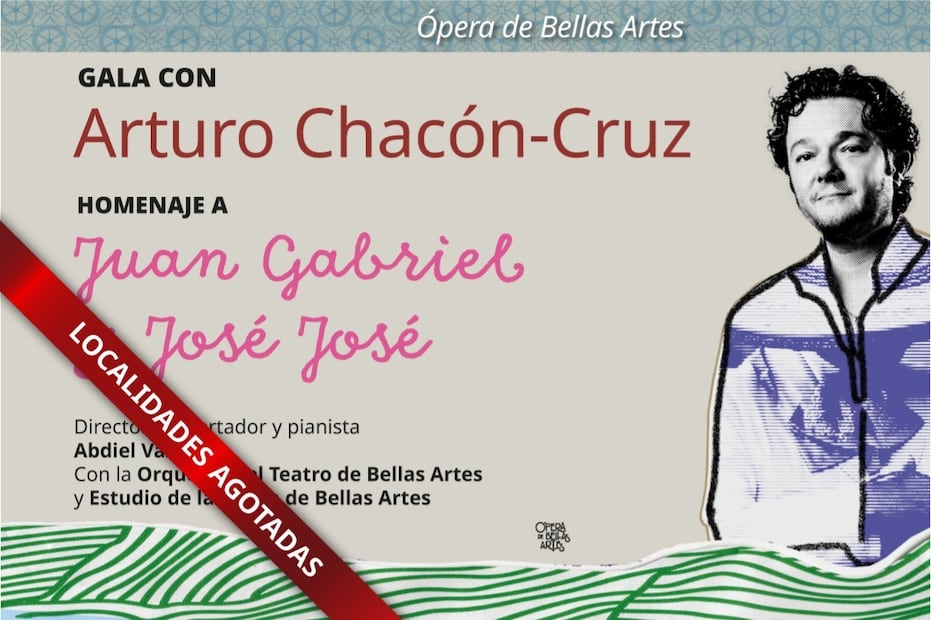 Arturo Chacón Cruz rinde homenaje a Juan Gabriel y José José en una gala orquestal llena de nostalgia. Foto: Palacio de Bellas Artes
