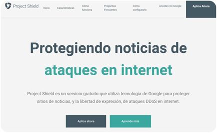 Project Shield: Alphabet en defensa del periodismo