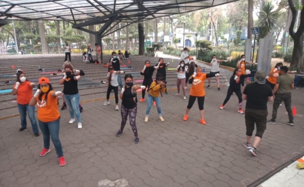 Con clase de box, candidatas de MC confirman compromiso en seguridad para mujeres