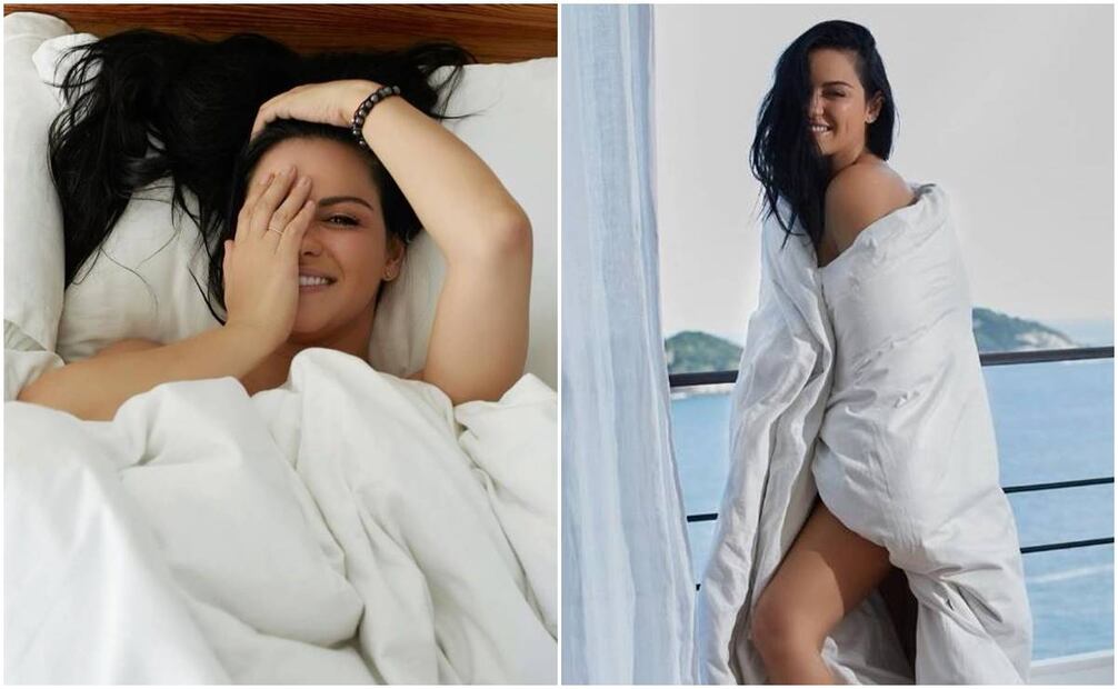 Maite Perroni consiente a sus fans con foto desde la cama.