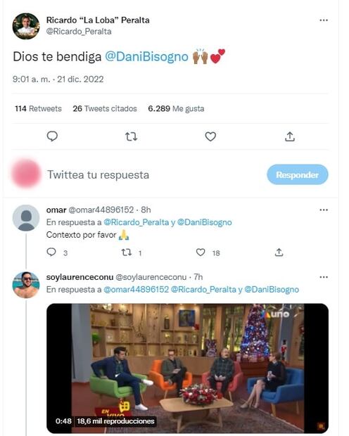¡Loba!, Ricardo Peralta manda contundente mensaje a Daniel Bisogno tras críticas del presentador 