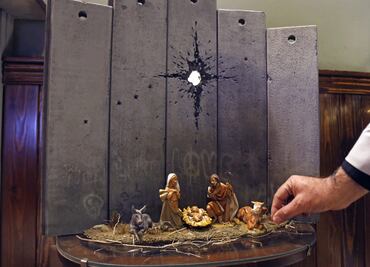 Banksy exhibe Nacimiento en ciudad donde nació Jesús