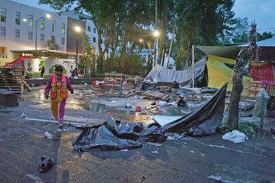 CNTE levanta el plantón de La Ciudadela