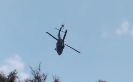 Helicópteros tipo Black Hawk vigilan instalaciones de Pemex en Azcapotzalco