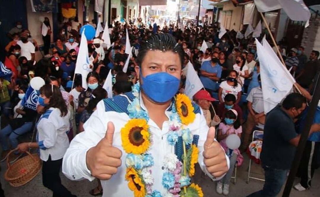 Luis Armando Olivera López, candidato de ese partido a la presidencia municipal de Villa de Mitla. Foto: tomada de Facebook 