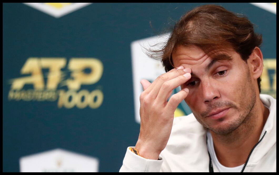 Rafael Nadal durante su conferencia de prensa en el Masters de París (EFE).