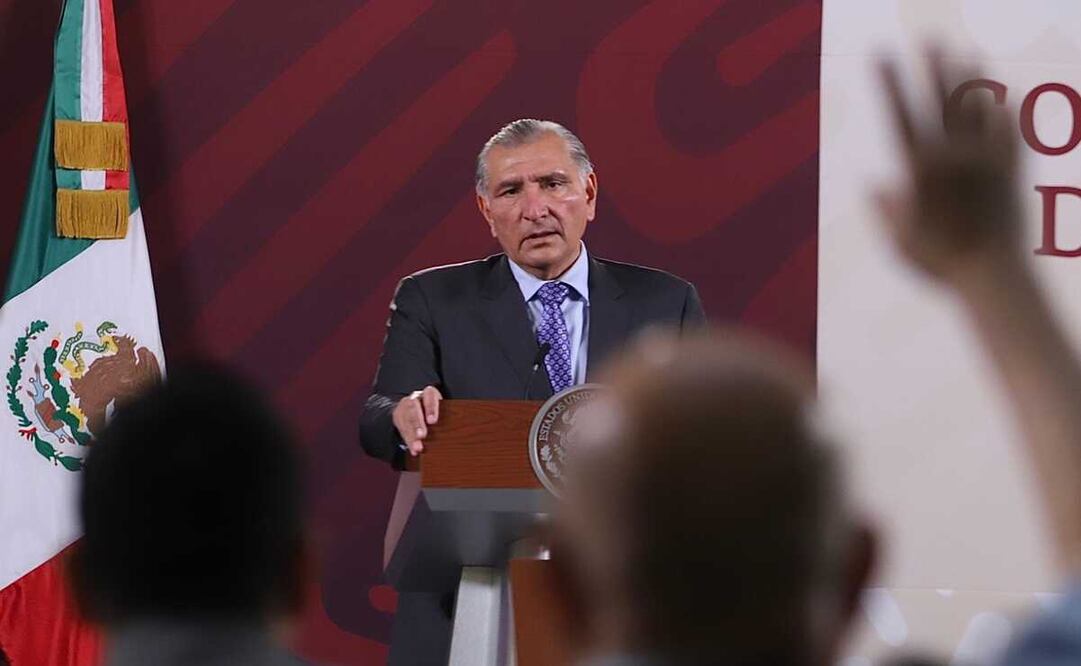 El titular de la Segob señaló que la construcción del Tren Maya no tiene contratiempos y cumple con todas las especificaciones indicadas para su construcción. Foto: Berenice Fregoso / EL UNIVERSAL