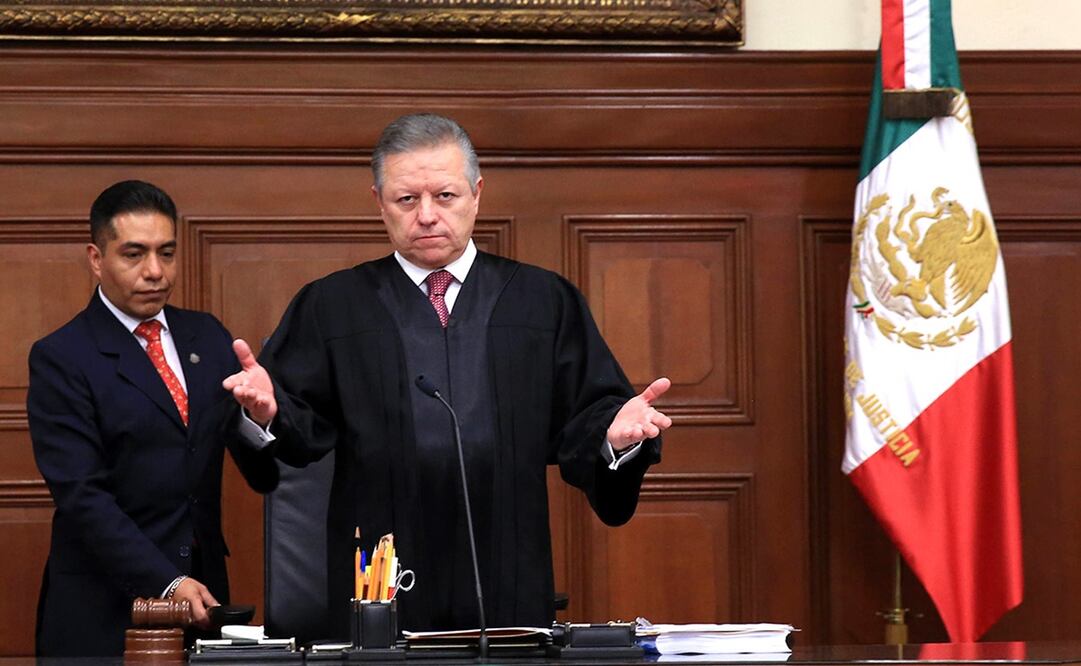 Arturo Zaldívar en su toma de protesta como ministro presidente de la Corte. Foto: SCJN